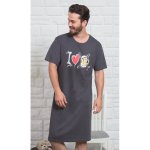 Cool Comics i love beer noční košile krátký rukáv tmavě šedá – Zboží Dáma