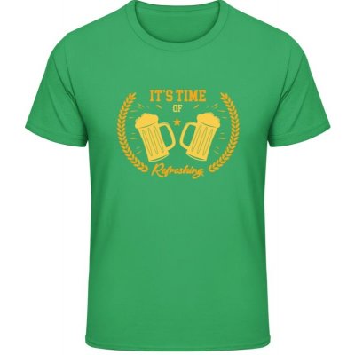 Gildan Soft Style tričko Pivní motiv - It’s Time of Refreshing - Irish Green