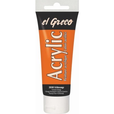 El Greco akrylová barva tmavá oranžová 75 ml – Hledejceny.cz