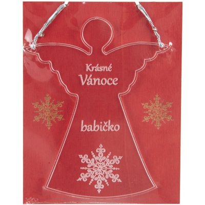 Anděl plexi závěsný vánoční ,,babička 11x12 cm – Hledejceny.cz