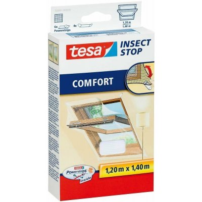 TESA síť proti hmyzu do střešních oken, 1,2 x 1,4 m, bílá, COMFORT – Sleviste.cz