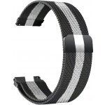 Madvell Kovový řemínek černá s bílým pruhem – Zboží Dáma