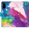 Pouzdro a kryt na mobilní telefon Pouzdro iSaprio Flip s kapsičkami na karty - Abstract Paint 05 Samsung Galaxy S20
