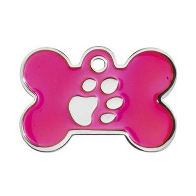 Psí známka Elegance Kost velká růžová/stříbrná 38x26 mm – Hledejceny.cz