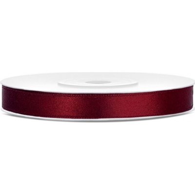 Bordó saténové stuhy - 25 m / 1,2 cm – Zboží Dáma