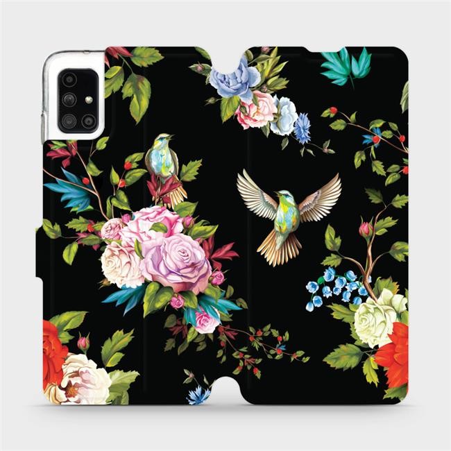 Pouzdro Mobiwear Parádní flip Samsung Galaxy M51 - VD09S - Ptáčci a květy
