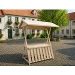 nejzahradnidomek.cz Dřevěný prodejní stánek s mřížkou natur, 1,25 × 1,9 m – Sleviste.cz