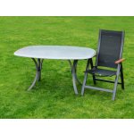 sun garden Polohovací křeslo ASS COMFORT - antracit + černá – Zboží Dáma