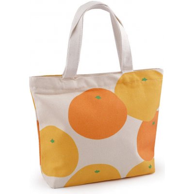 Prima-obchod Textilní taška imitace lnu se zipem 31x24 5 cm 1 režná světlá pomeranč – Hledejceny.cz