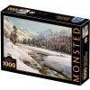 Puzzle D-TOYS Zimní krajina ve Švýcarsku poblíž Engadinu 1000 dílků