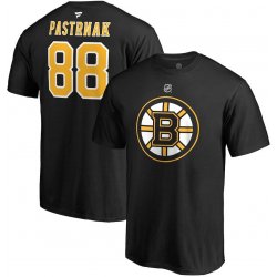 Fanatics pánské tričko David Pastrňák #88 Boston Bruins Stack Logo Name & Number