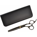 FOX Black Rose Profesionální efilační nůžky pro praváky 6´ - 32 zubů černé – Zboží Dáma