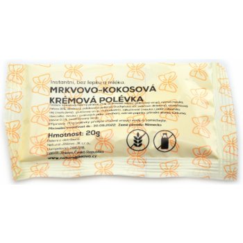 Natural Jihlava Instantní krémová mrkvovo kokosová polévka se zázvorem bez lepku 20 g