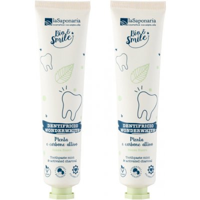 laSaponaria WonderWhite máta a aktivní uhlí BIO 2 x 75 ml – Hledejceny.cz