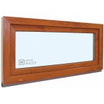 KNIPPING Plastové okno - 70 AD, 1200x600 mm, S, zlatý dub Sklo: čiré, Barva, imitace: zlatý dub/bílá (jednostranně) – HobbyKompas.cz