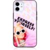 Pouzdro a kryt na mobilní telefon Pouzdro BARBIE Apple iPhone Xs Max - Express Yourself - skleněné - růžové