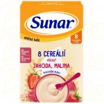 Sunar mléčná kaše 8 cereálií jahoda malina 210 g – Zboží Dáma