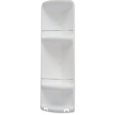 Gedy Gedy CAESAR třípatrová rohová polička do sprchy 226x710x160 mm, ABS plast, bílá - 7081 – Zboží Mobilmania