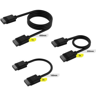 Corsair iCUE LINK cable kit 1x 600mm 2x 200mm 2x 100mm CL-9011118-WW – Zboží Živě