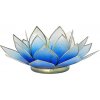 Milujeme Kameny Svícen – lotosový květ – modro-bílý – velký