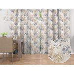 Biante Dekorační závěs PML-058 Květinová perokresba na světle béžovém 145x210 cm – Hledejceny.cz