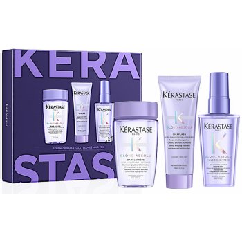 Kérastase Blond Absolu Discovery sada pro zesvětlené vlasy Bain Lumiere 80 ml + Cicaflash 75 ml + olej Cicaextreme 50 ml