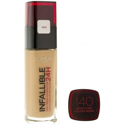 L'Oréal Paris Infallible make-up 140 golden Beige 30 ml – Zbozi.Blesk.cz
