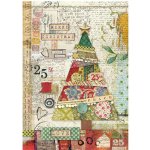 Rýžový papír A4 patchworkový vánoční strom – Zboží Mobilmania