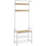 Textilomanie Kovová předsíňová stěna pure krémová dub sonoma – Zboží Dáma