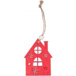 MFP 8886389 Závěs dřevěný domek 7,5cm/2ks červený – Hledejceny.cz