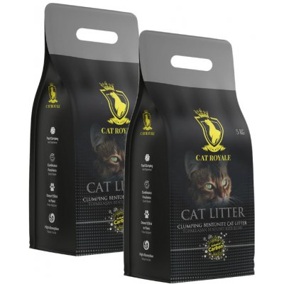 Cat Royale Activated Carbon bentonit 2 x 5 l – Zboží Mobilmania