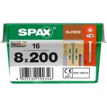 Spax Vrut talíř.hlava Hi.Force T-Star+ T40 4CUT část.závit Wirox 8x200 mm 16 ks – Hledejceny.cz