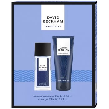 David Beckham Classic Blue pro muže, deodorant v přírodním spreji 75 ml sprchový gel 200 ml