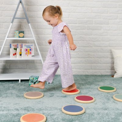 Joybex Kameny na nohy pro děti monstessori balanční pomůcky 41 x 75 x 61 cm modrá – Sleviste.cz