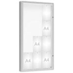 PROCITY Venkovní vitrína model 2000, 12 x A4, plexi, elox – Zboží Živě