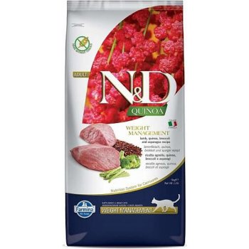 N&D GF Quinoa CAT Weight Mngmnt Lamb & Broccoli 5 kg