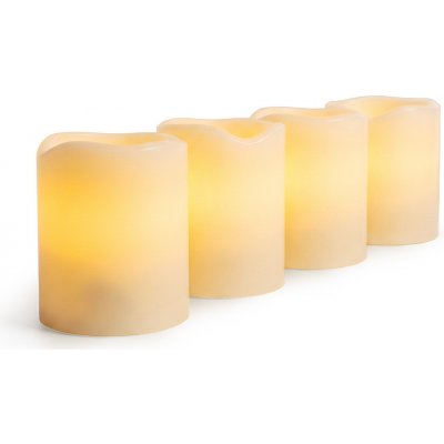 Solight sada 4ks vánočních svíček, 4,5x6cm, přírodní vosk, 1xCR2032 – Hledejceny.cz