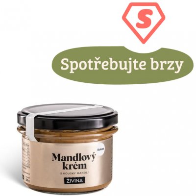 ŽIVINA Mandlový krém kokos s kousky mandlí 220 g – Zboží Mobilmania