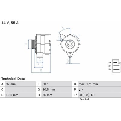 generátor BOSCH 0 986 033 740 0 986 033 740 – Zbozi.Blesk.cz