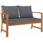 VidaXL Zahradní lavice 120 cm tmavě šedá poduška masivní akácie – Zboží Dáma VidaXL Zahradní lavice 120 cm tmavě šedá poduška masivní akácie – Zboží Dáma