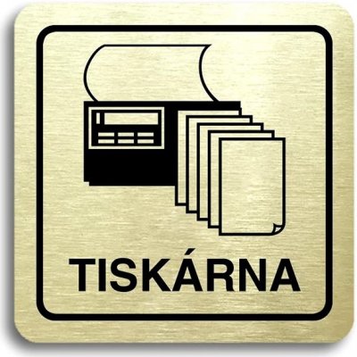 Accept Piktogram "tiskárna" (80 × 80 mm) (zlatá tabulka - černý tisk) – Zboží Mobilmania