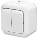 ABB Variant+ zapínací dvojité tlačítko IP54, bílá 3558N-C87510 B – Hledejceny.cz