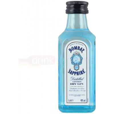 Bombay Sapphire London Dry Gin 40% 0,05 l (holá láhev)