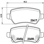 Sada brzdových destiček, kotoučová brzda BREMBO P 59 038 P 59 038 – Zboží Mobilmania