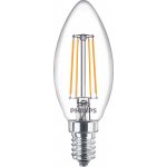 Philips LED žárovka E14 Classic Filament B35 4,3W 40W teplá bílá 2700K , svíčka Čirá – Hledejceny.cz