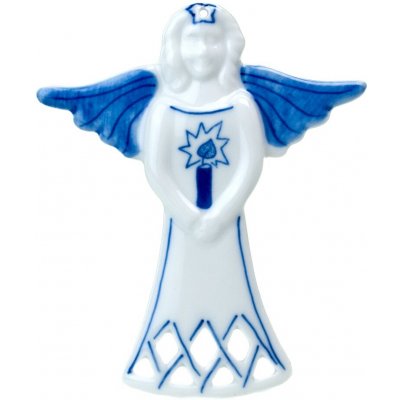 Český porcelán, Dubí Vánoční ozdoba porcelánová 10,2 cm - anděl se svíčkou – Hledejceny.cz
