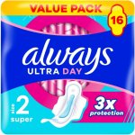 Always, Hygienické Vložky Ultra Day Super Velikost 2 Křidélka 16 ks – Hledejceny.cz