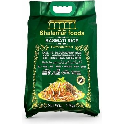 SHALAMAR Rýže basmati extra dlouhá 5 kg – Zbozi.Blesk.cz