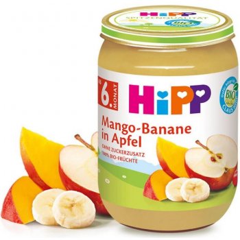 Hipp Bio Jablka s mangem a banány 6 x 190 g