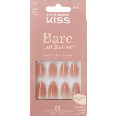 Kiss gelové nehty Bare But Better Nails Fairest Nude 28 ks – Zboží Dáma